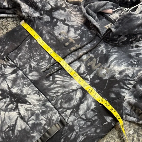 Zumba Fitness Black & Gray Tie-Dye Hoodie Sweatshirt - Picture 7 of 12